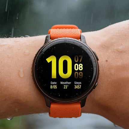 Samsung Galaxy Watch Replacement Band Dot Pattern Orange - Image 4