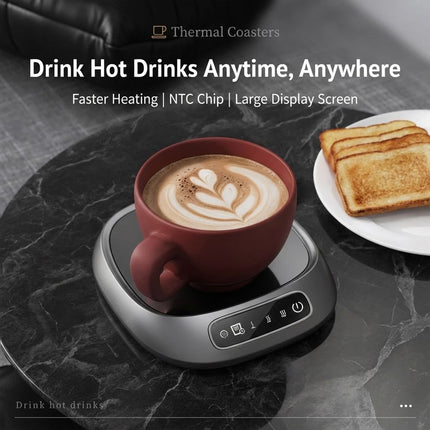 Smart USB Coffee Mug Warmer Tea Milk Cup Heater Pad Heating Plate Office Home - Image 3