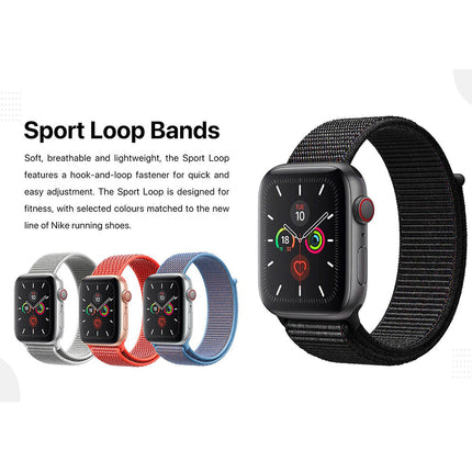 Nylon Woven Sport Loop Band For Apple Watch Pink Purple