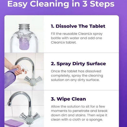 Spray Oven Cleaner for Instant Stain Removal,Cleanlix Spray with Cleaning Tablet - Image 4