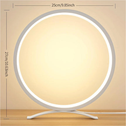 Table Lamp for Bedroom Round Modern USB LED Bedside Lamps Dimmable Night Light - Image 4