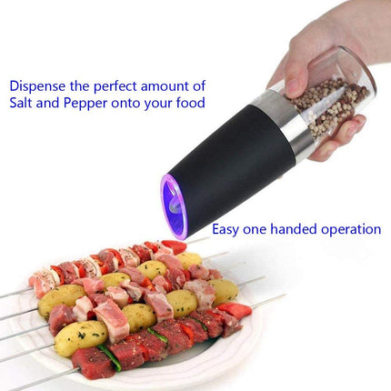 Twin Pack Electric Salt & Pepper Grinder Mills Shakers Black - Image 6