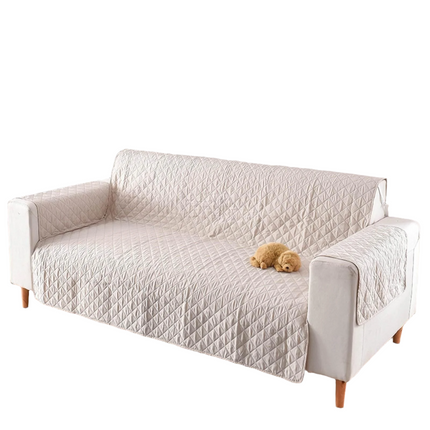 Sofa Cover Quilted Couch Covers Lounge Pet Protector Slipcovers Beige
