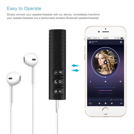 Wireless Bluetooth Receiver AUX 3.5mm Audio Stereo Music Hands Free Car Adapter - Image 4