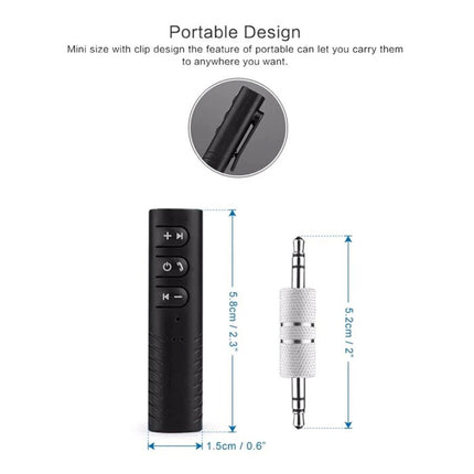 Wireless Bluetooth Receiver AUX 3.5mm Audio Stereo Music Hands Free Car Adapter - Image 5