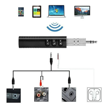 Wireless Bluetooth Receiver AUX 3.5mm Audio Stereo Music Hands Free Car Adapter - Image 6