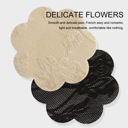 10 Packs Fleshcolor Invisible Lace Bra Pad Self Adhesive Sticker Flower Shape Splendid&Co.