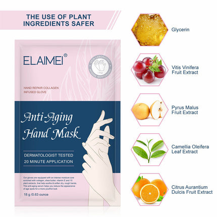 10pcs ELAIMEI Hand Repair Rejuvenate Moisturizing Masks Splendid&Co.