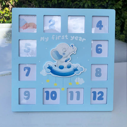 My First Year Newborn Baby 12 Pictures Photo Frame Frames Pink