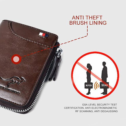 Waterproof RFID Blocking Leather Wallet ID Purse Men's Cash Credit Card Holder