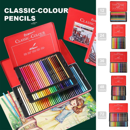 12 Premium Artist Soft Wax-based Coloured Pencils Splendid&Co.