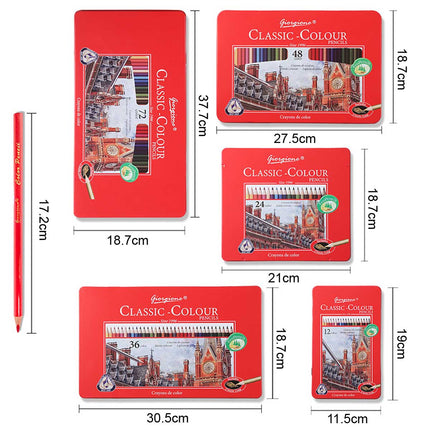12 Premium Artist Soft Wax-based Coloured Pencils Splendid&Co.