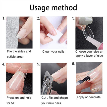 20PC Strong Nail Glue Adhesive For Fake Nail Set Nail Tips Acrylic Nails