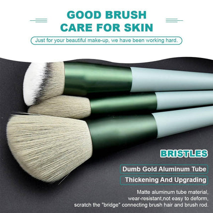 13Pcs Eye Make Up Brushes Set Green Splendid&Co.