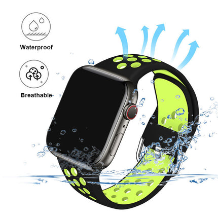 Apple Watch IWatch Band Silicone Strap-Black & Green