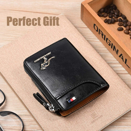 Waterproof RFID Blocking Leather Wallet ID Purse Men's Cash Credit Card Holder