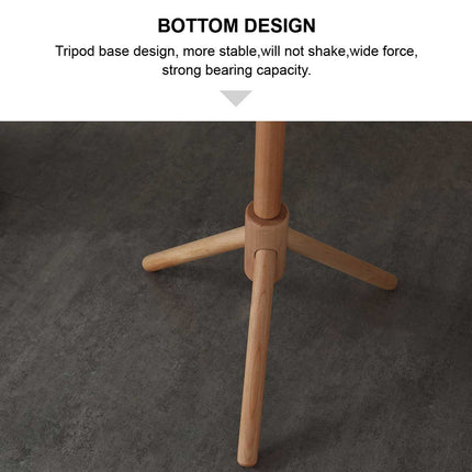 176cm Coat Hat Rack Stand Natural Solid Wood - Image 7