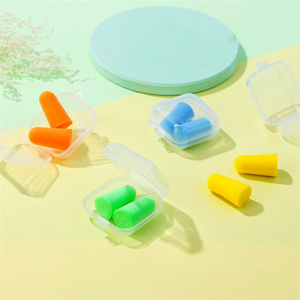 10Pairs Reusable Silicone Ear plugs Earplug With Box