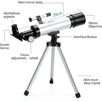 18x - 90x Astronomical Telescope With Tripod #F36050 Splendid&Co.