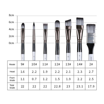 19Pcs Artist Paint Brushes Set Watercolour Acrylic Oil Painting Sponge Brush Splendid&Co.