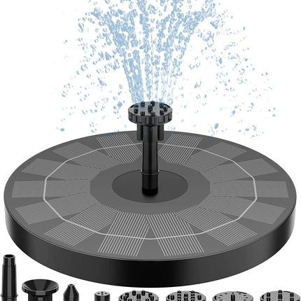 Solar Powered Floating Pump Water Fountain Birdbath Home Pool Garden