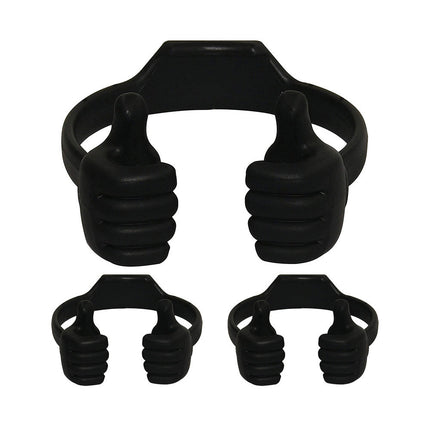2 Packs Adjustable Thumb Silicone Stand Phone Holder-Black Splendid&Co.