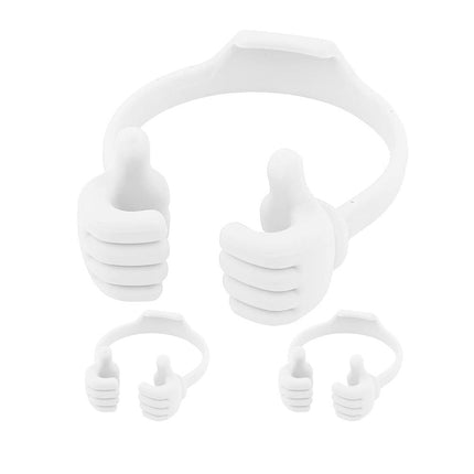 2 Packs Adjustable Thumb Silicone Stand Phone Holder-White Splendid&Co.