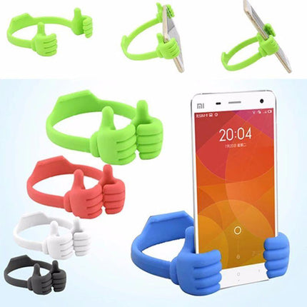 2 Packs Adjustable Thumb Silicone Stand Phone Holder-White Splendid&Co.