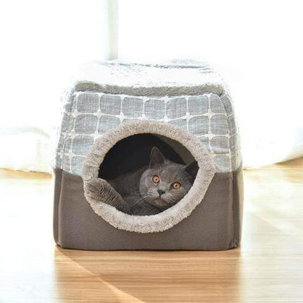 2 In 1 Comfy Folding Pet Dog Cat House Kennel Coffee - Image 10