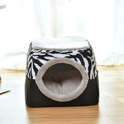 2 In 1 Comfy Folding Pet Dog Cat House Kennel Coffee - Image 6