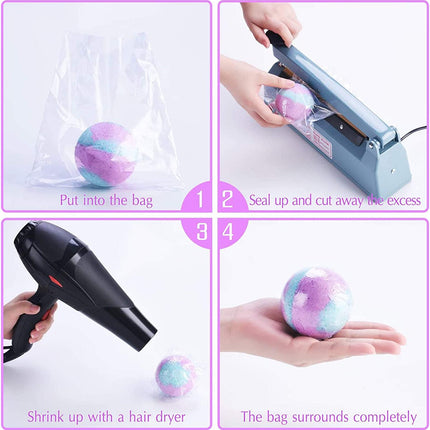 200Pcs Heat Shrink Bag Wrap Film PVC Shrinkable Packaging Splendid&Co.