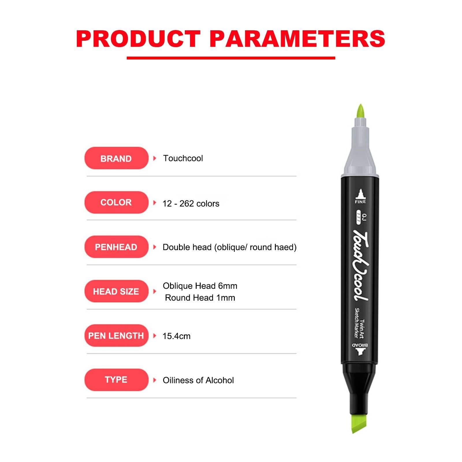 204 Packs Dual Tip Embossing Art Drawing Pen Markers