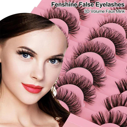 20PCS False Eyelashes Eye Lashes Natural Thick Fake False Lash Handmade Extension-D Splendid&Co.