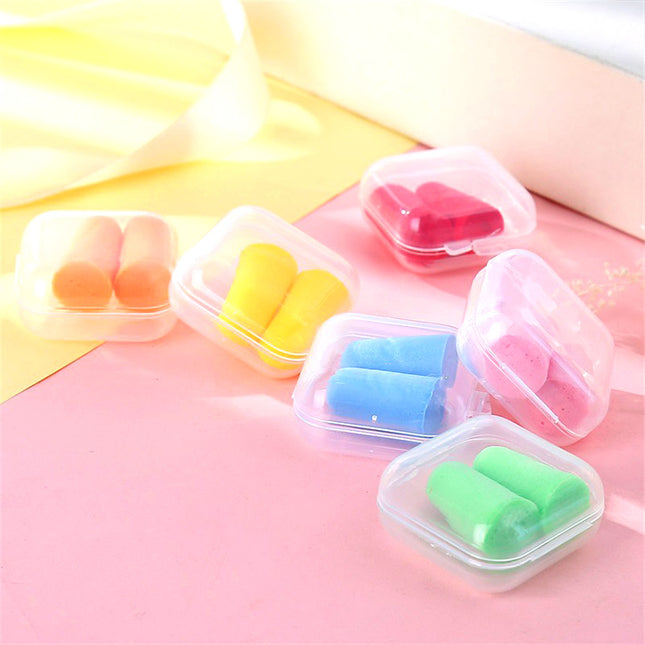 10Pairs Reusable Silicone Ear plugs Earplug With Box