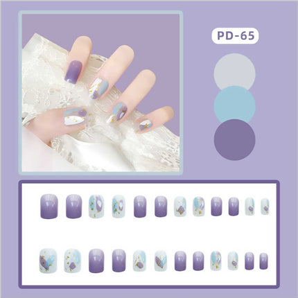 24pcs Press On Acrylic Nails Fake French Nail Tip Splendid&Co.