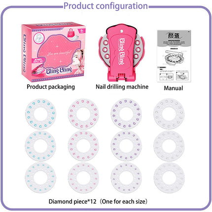180pcs Diamond Pieces DIY Hair Gems Kit Braiding Diamond Machine