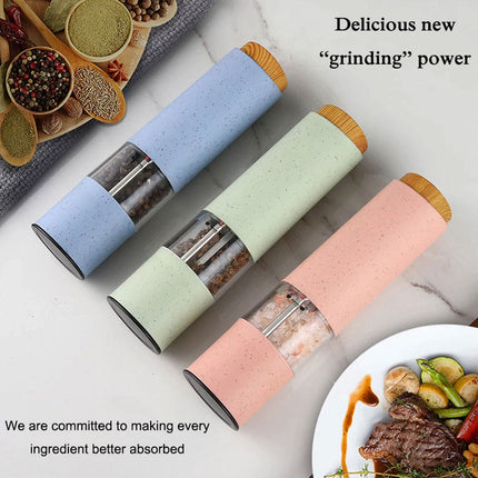 2Pcs Electric Salt & Pepper Grinder Mills With Holder - Pink Splendid&Co.