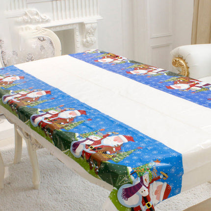 2packs Christmas Tablecloth Table Rectangle Cover Blue Santa Splendid&Co.
