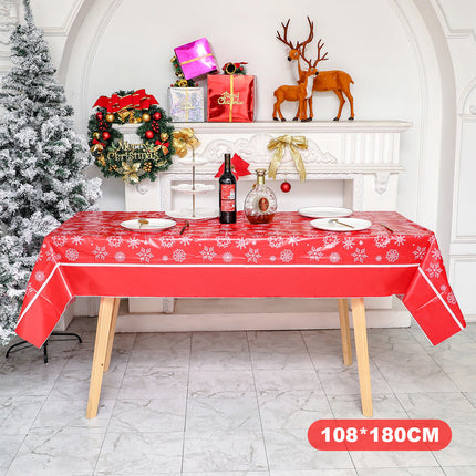 2packs Christmas Tablecloth Table Rectangle Cover Red Flake Splendid&Co.
