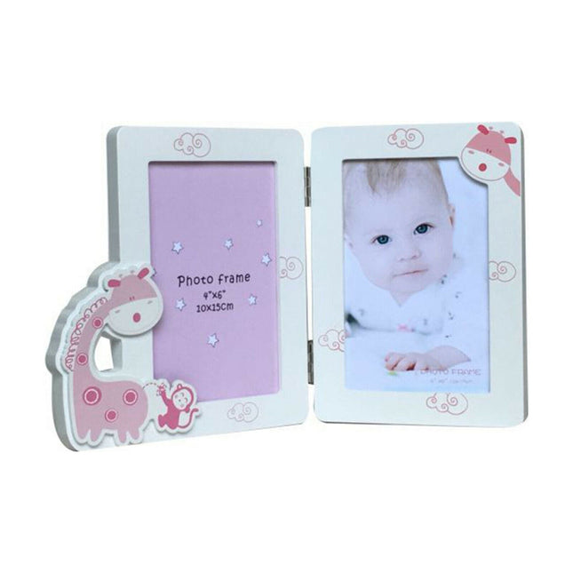 2pcs Pink Giraffe Baby Photo Frame 4"x6" Splendid&Co.