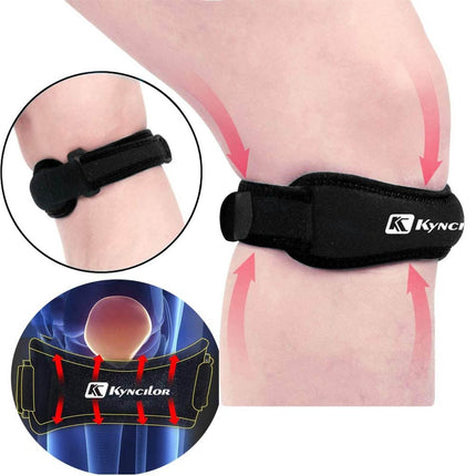 2Pcs Grey Knee Strap Patella Jumper GEL Runner Tennis Football Sports Knee Brace Support - Image 6