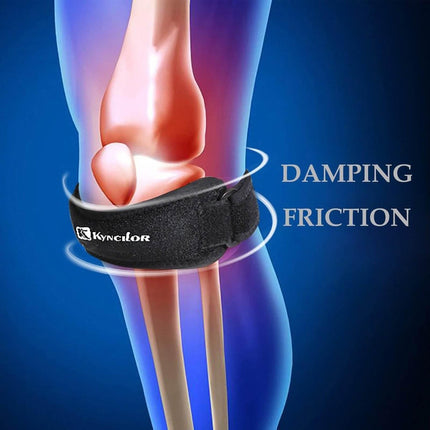 2Pcs Grey Knee Strap Patella Jumper GEL Runner Tennis Football Sports Knee Brace Support - Image 8