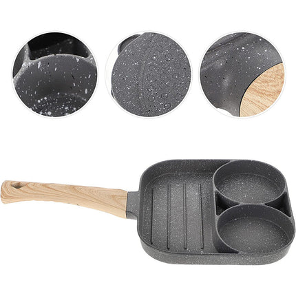 3 Hole Fried Egg Pancake Burger Frying Pan Non-Stick Breakfast Egg Splendid&Co.