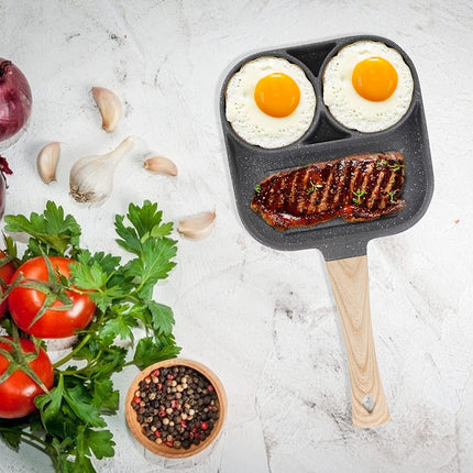 3 Hole Fried Egg Pancake Burger Frying Pan Non-Stick Breakfast Egg Splendid&Co.