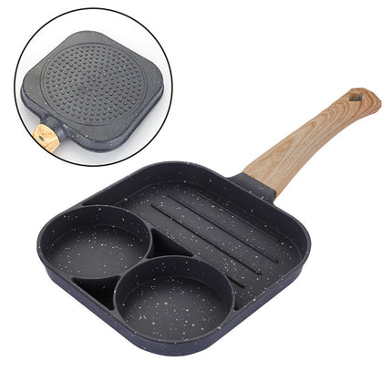 3 Hole Fried Egg Pancake Burger Frying Pan Non-Stick Breakfast Egg Splendid&Co.