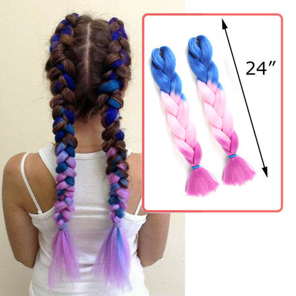 3 Tone Ombre Braiding Hair 24 Inch Synthetic Extensions - Image 4