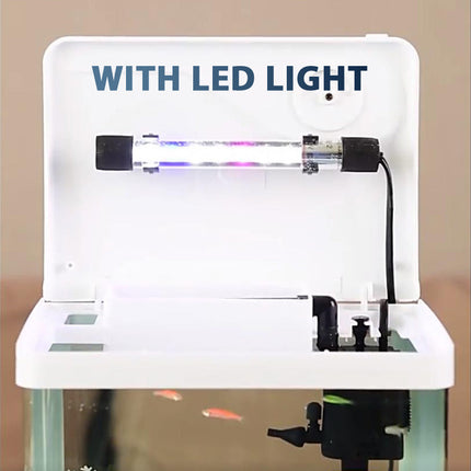 30L Aquarium Fish Tank Curved Glass RGB LED Light Complete Set Splendid&Co.