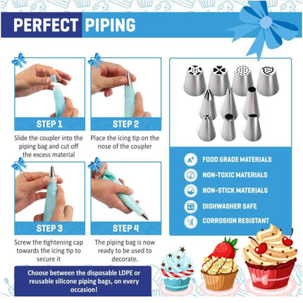 34pcs Cake Decorating Tools Turntable Kit Splendid&Co.