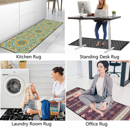 2pc Non Slip Rug Absorbent Kitchen Mats