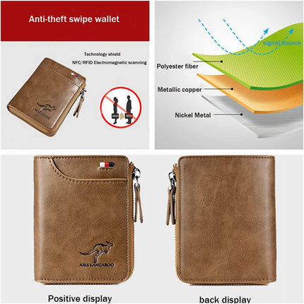 Waterproof RFID Blocking Leather Wallet ID Purse Men's Cash Credit Card Holder